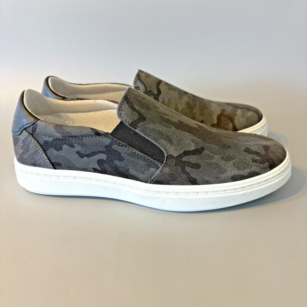 Bos & Co Chuska Woman's Shoes EU 39 US 8.5 Suede Gray Camo Slip On Comfort NEW